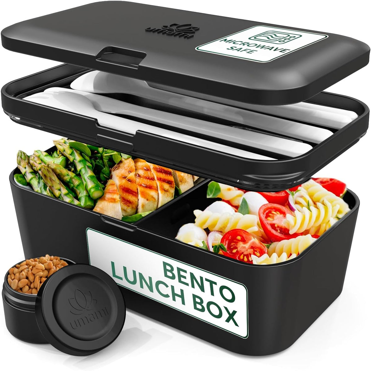 Umami Bento Lunch Box for Adults w/Utensils, 40 oz, Cute Microwave-Safe,  Leak-Proof Adult Bento Box,…See more Umami Bento Lunch Box for Adults