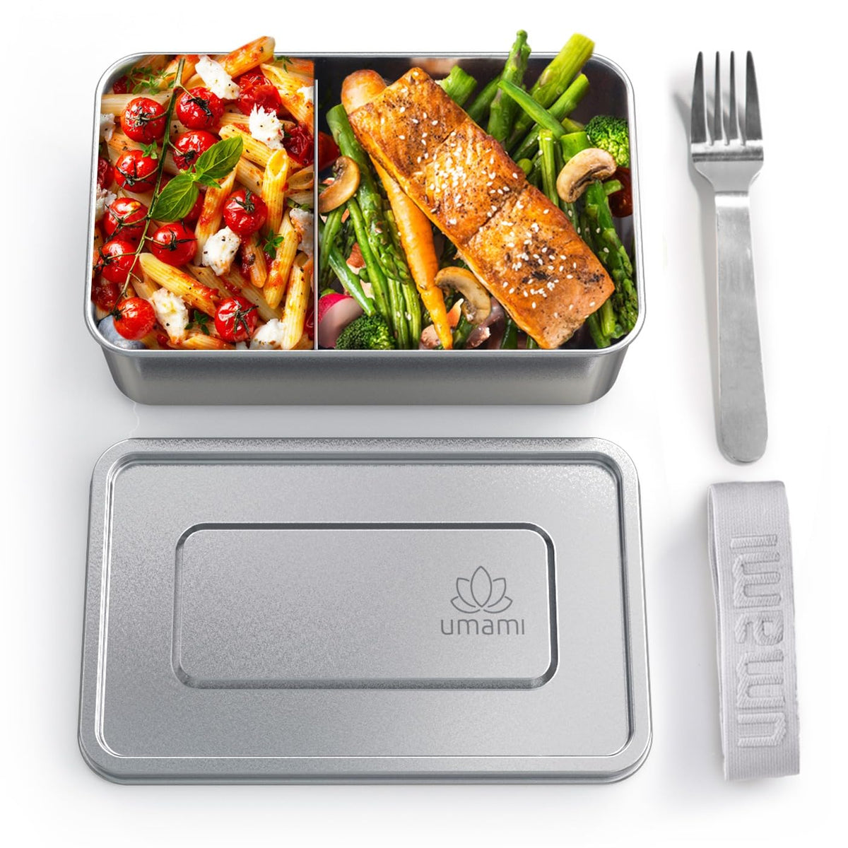 Umami All in one Bento Box with cutlery set (40 oz) and Glass Bento Box 13  oz