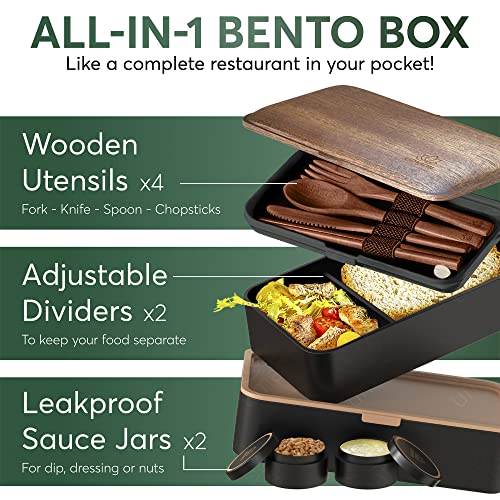 Original Bento Box Wood Edition Black & Sapele – Umami Bentos
