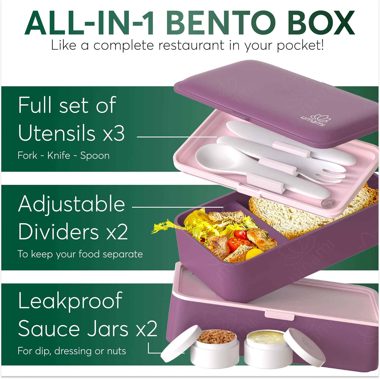 Boîte Bento Originale Violet Royal
