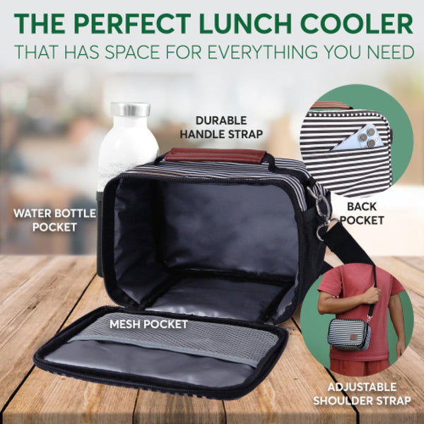 Umami Insulated Lunch Bag Stripe Plain Umami Bentos