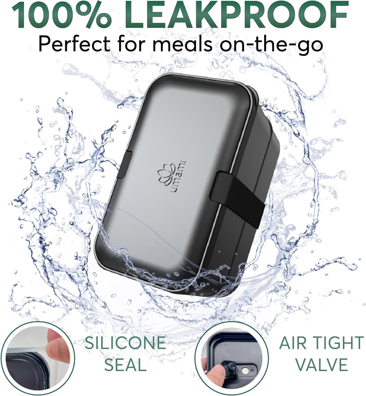 Single Layer Bento Box Onyx Black (30 oz)