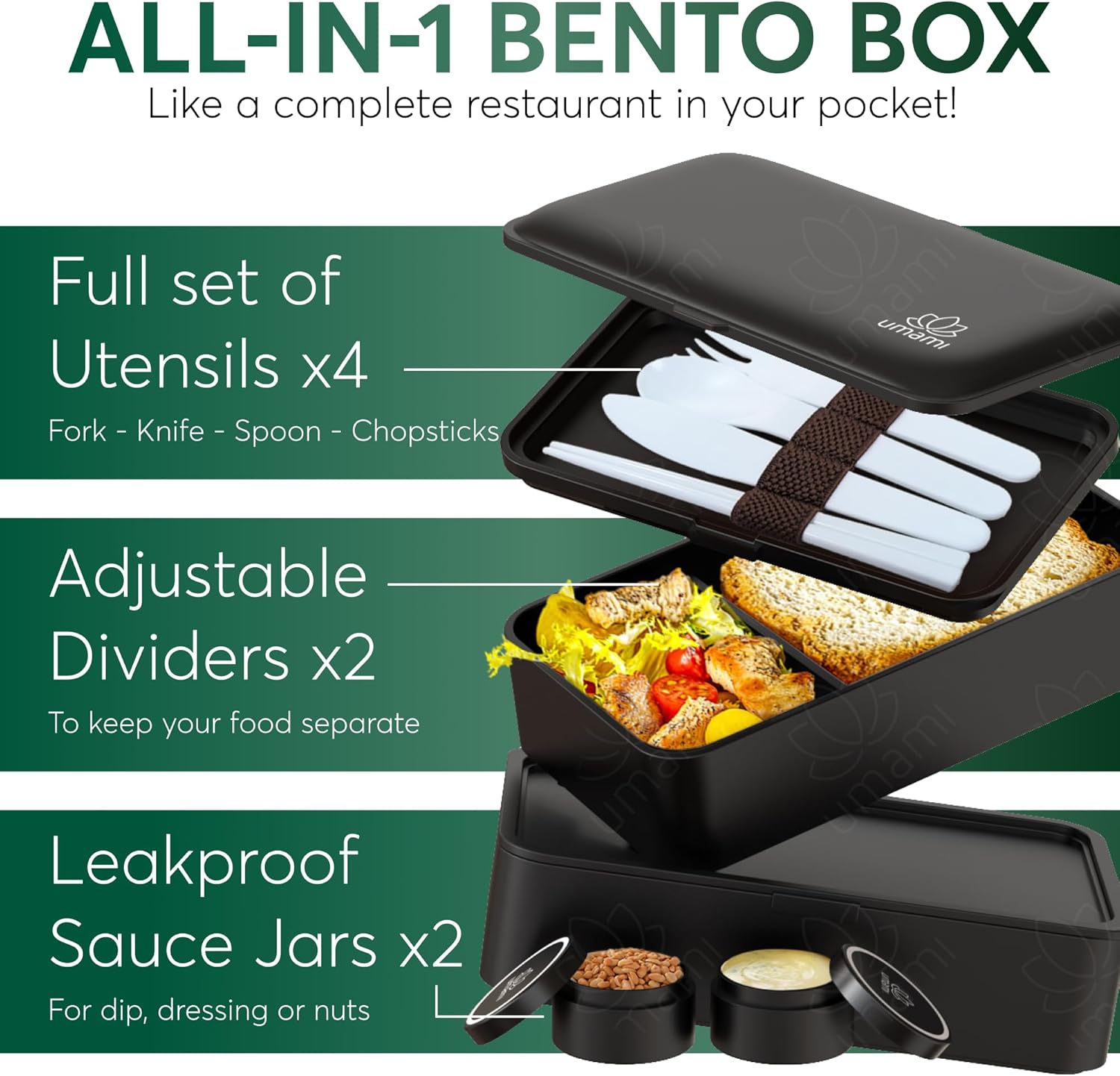 Boîte Bento Originale Noir Mat
