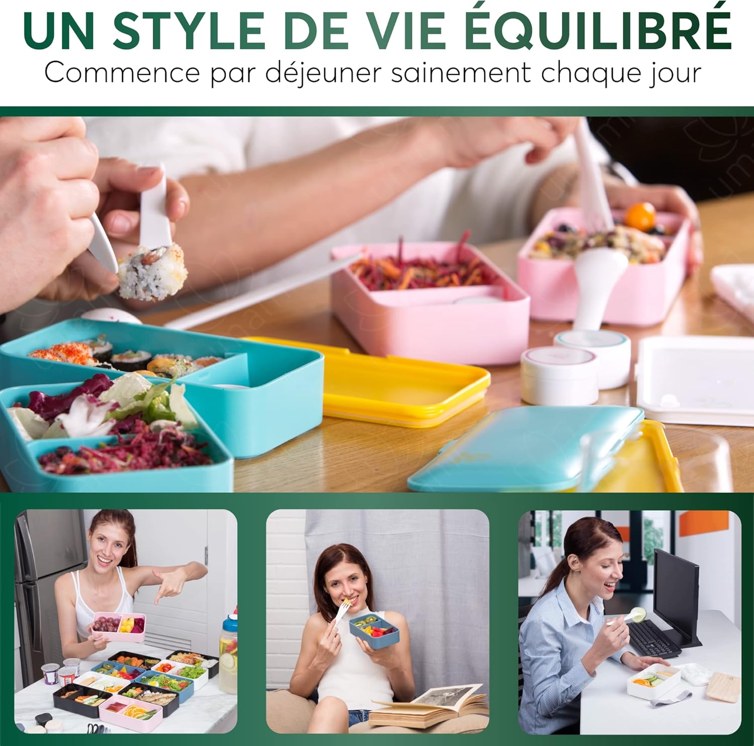 Boîte Bento Originale Rose Kawaii
