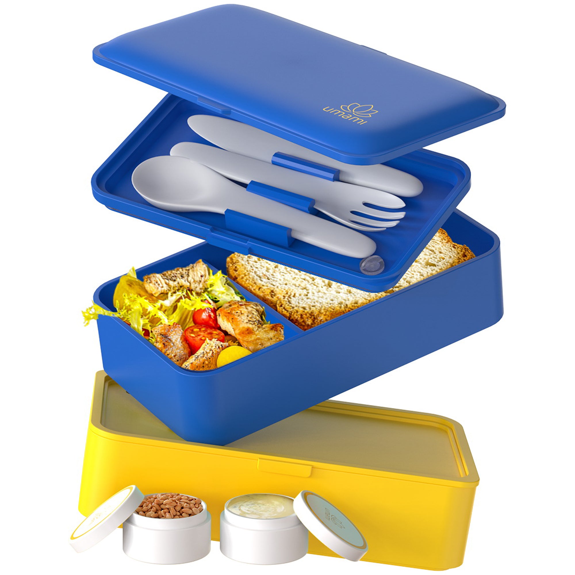 Boîte à Bento Originale Classique Bleu et Or - Édition Spéciale Ukraine (1200 ML)