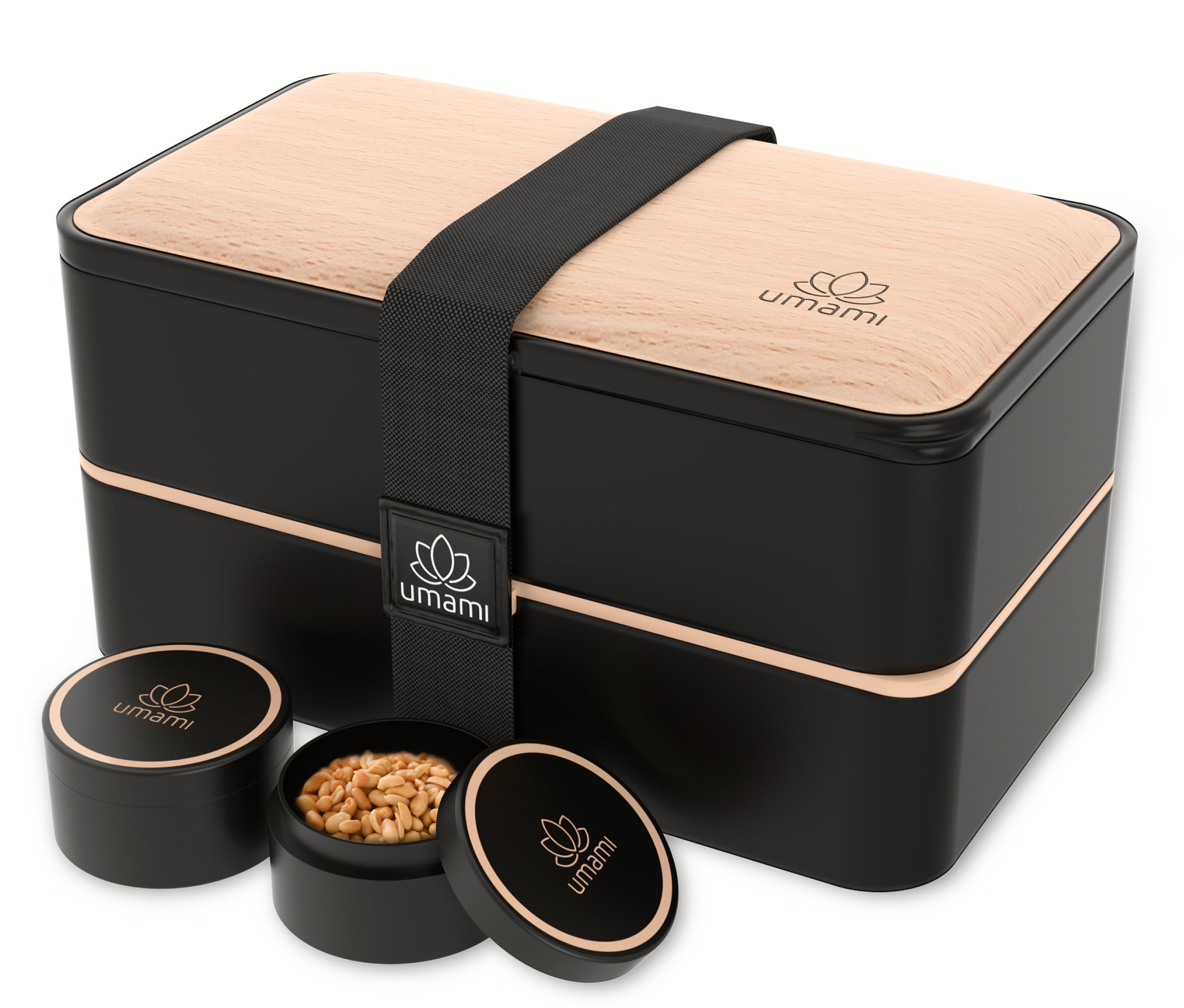 Boîte Bento Originale Noir et Hêtre