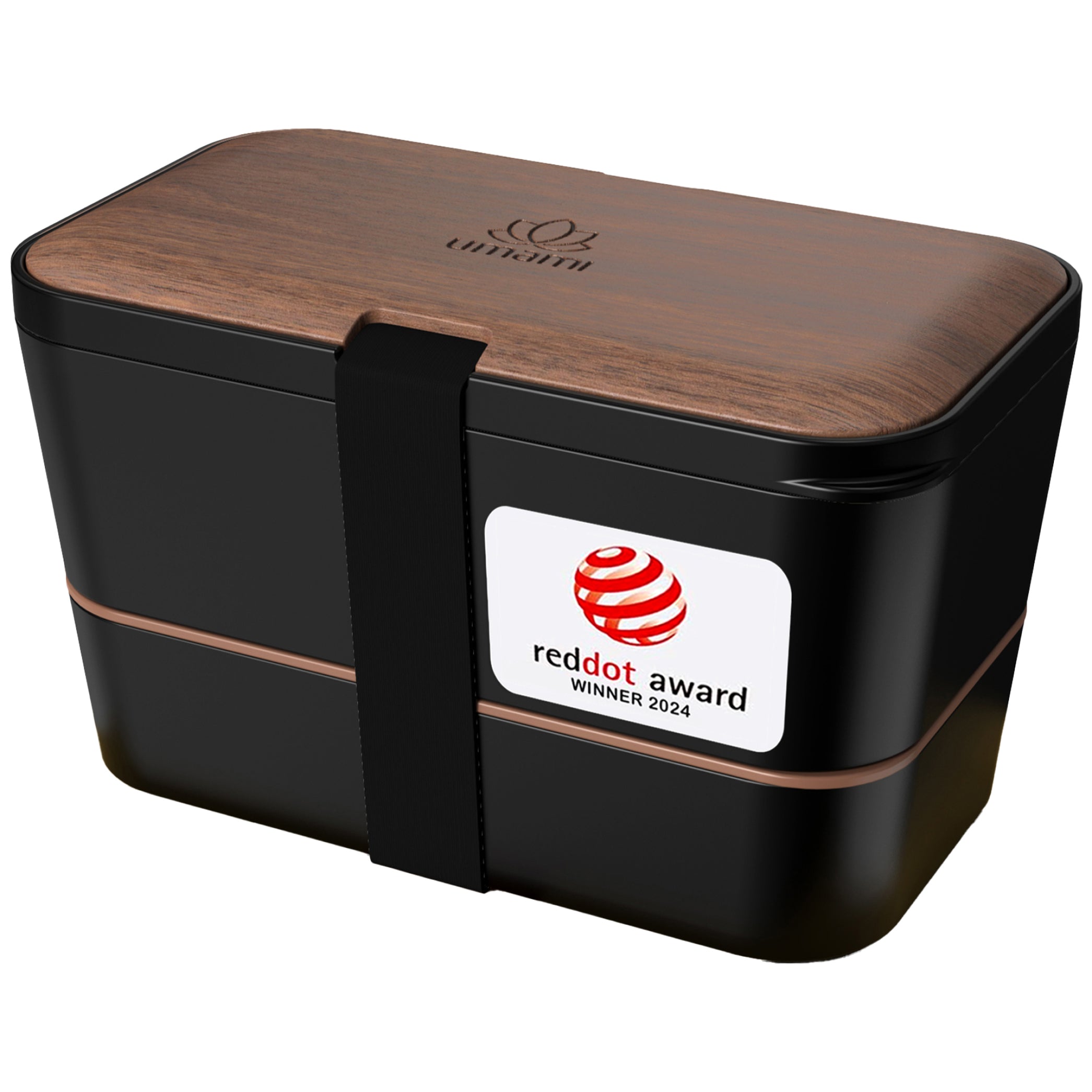 Boîte à Bento Nestable Noyer Noir (1500 ML)