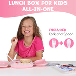 KIDS Bento Lunch Box With Cutlery Pink
