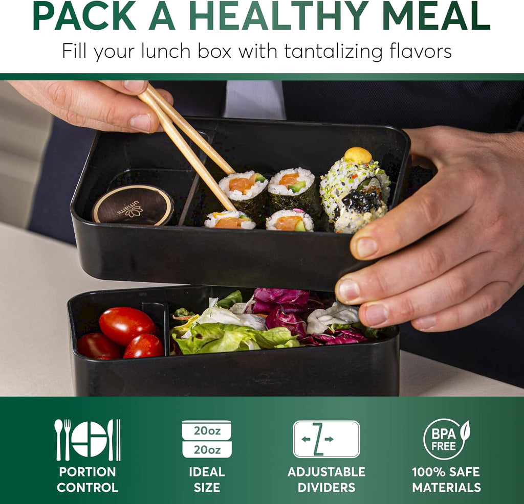Umami Bento Lunch Box All in one Meal Prep for Kids and Adult Set with  Utensils, Leak Proof, Ideal P…See more Umami Bento Lunch Box All in one  Meal