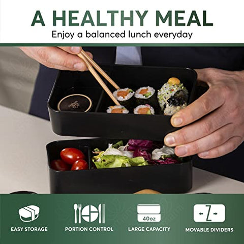 Brenia Large Adult Bento Lunch Box Prep & Savour