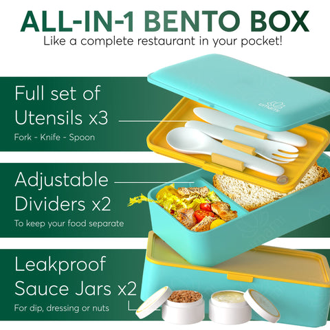 Original Bento Box Classic Fresh Turquoise – Umami Bentos