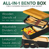 Original Bento Box Wood Black & Bamboo