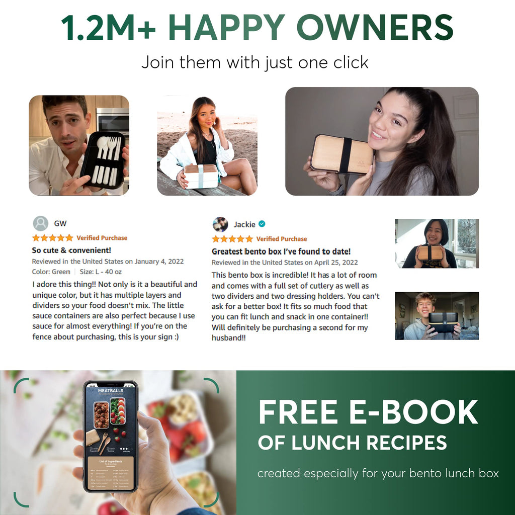 KIDS Bento Lunch Box With Cutlery Green – Umami Bentos
