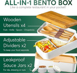 Original Bento Box: Wood White & Bamboo
