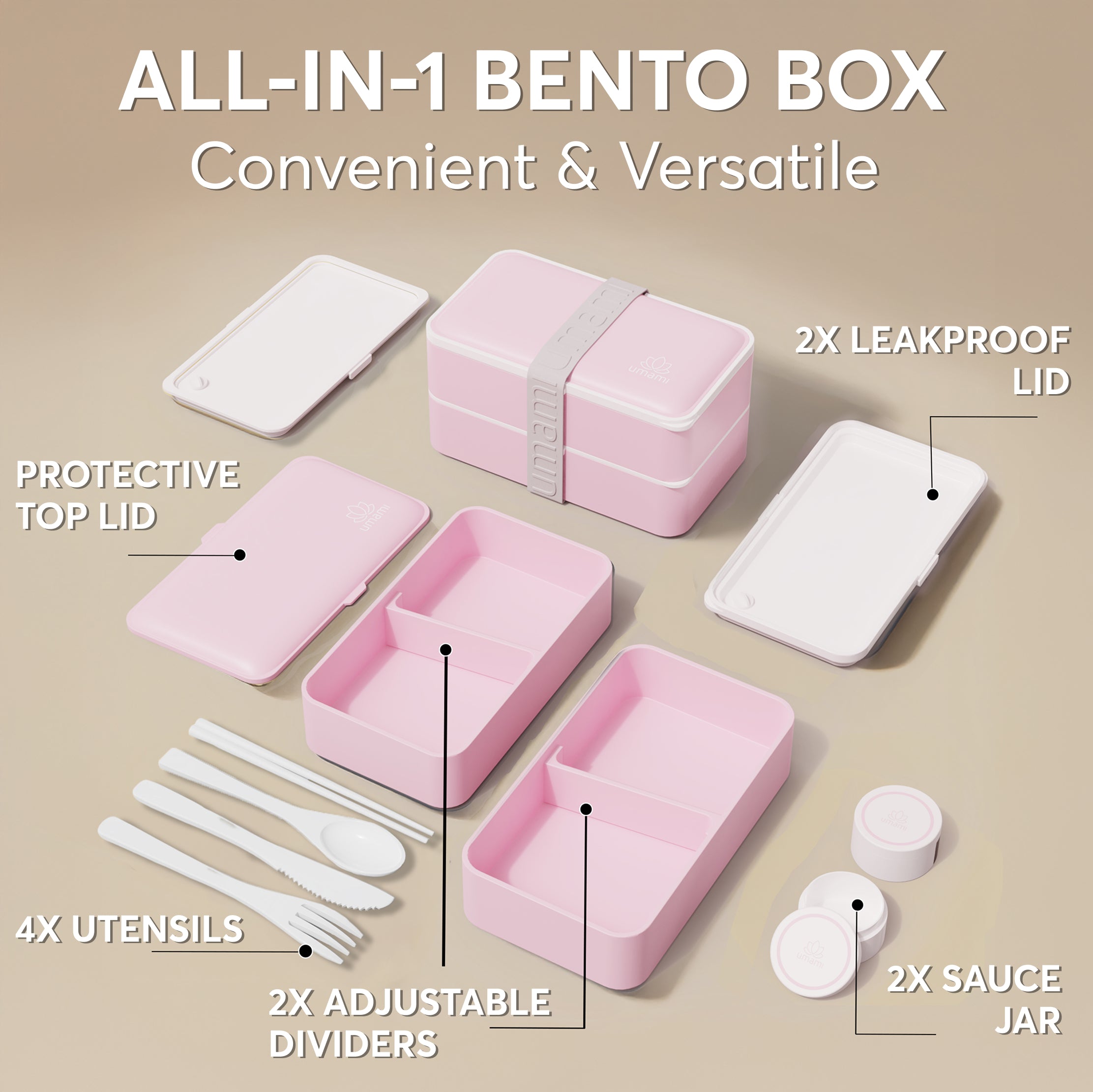 Original Bento Box Classic Kawaii Pink