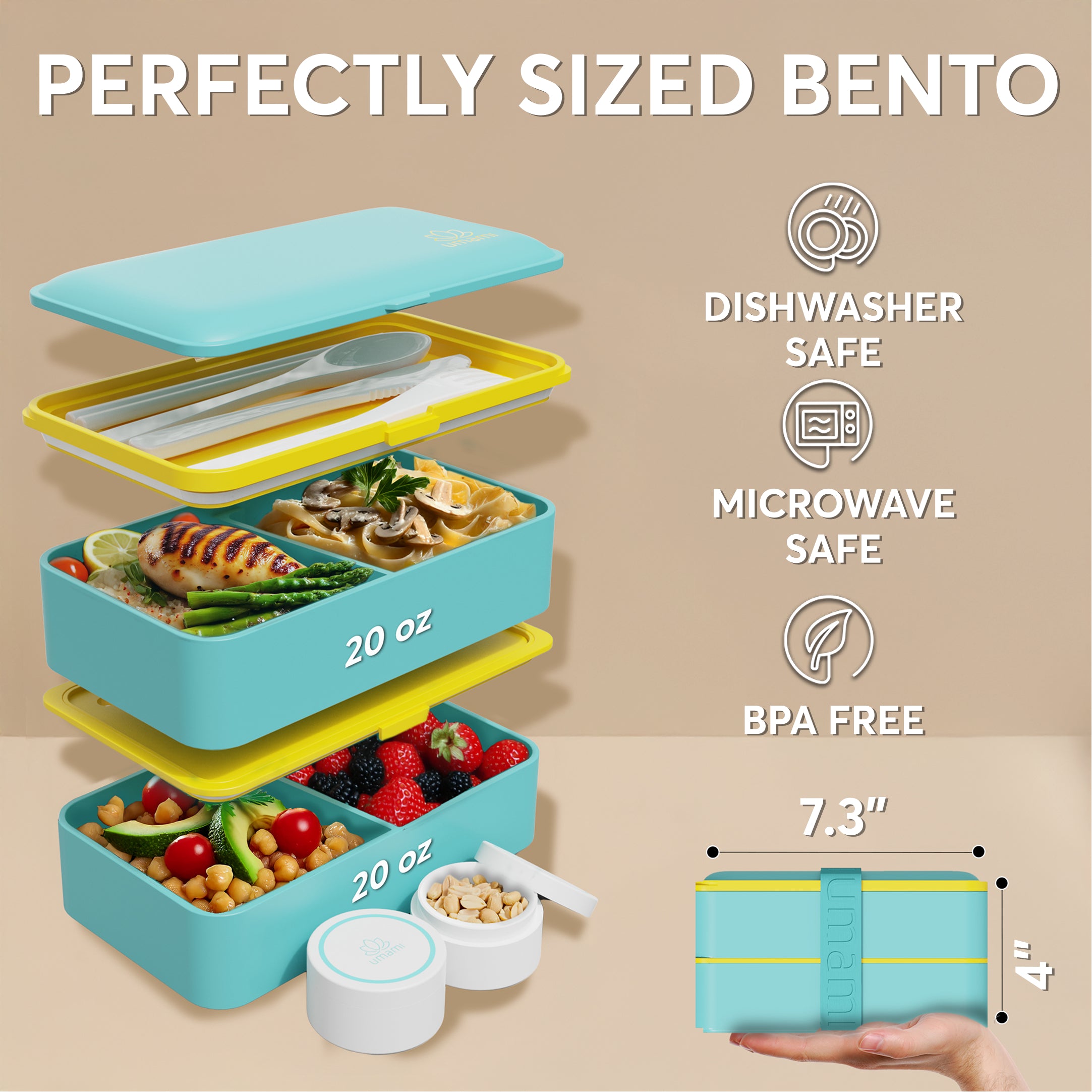 Original Bento Box Classic Fresh Turquoise