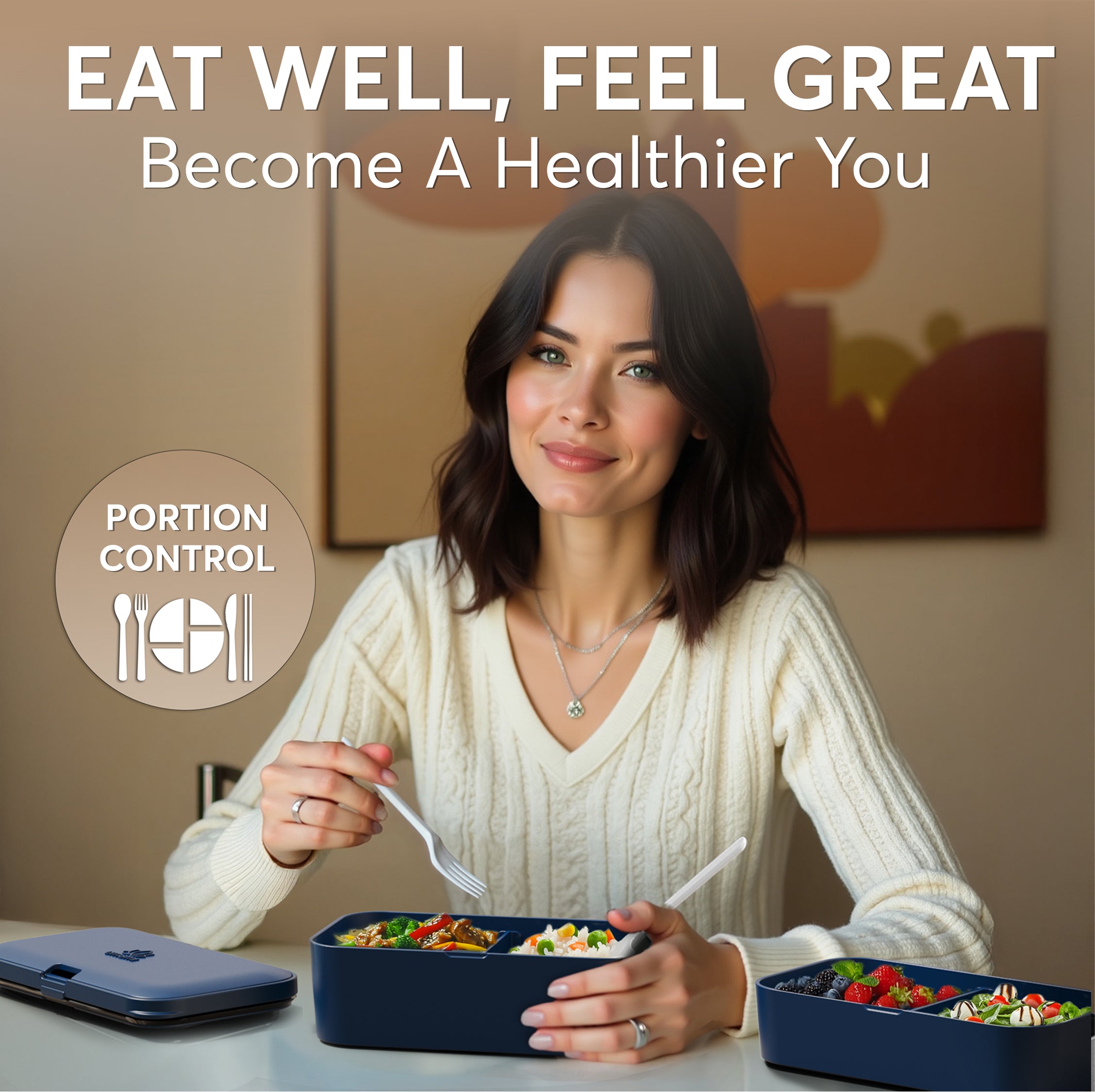 Nestable Bento Box Nestable Midnight Blue (51 oz)