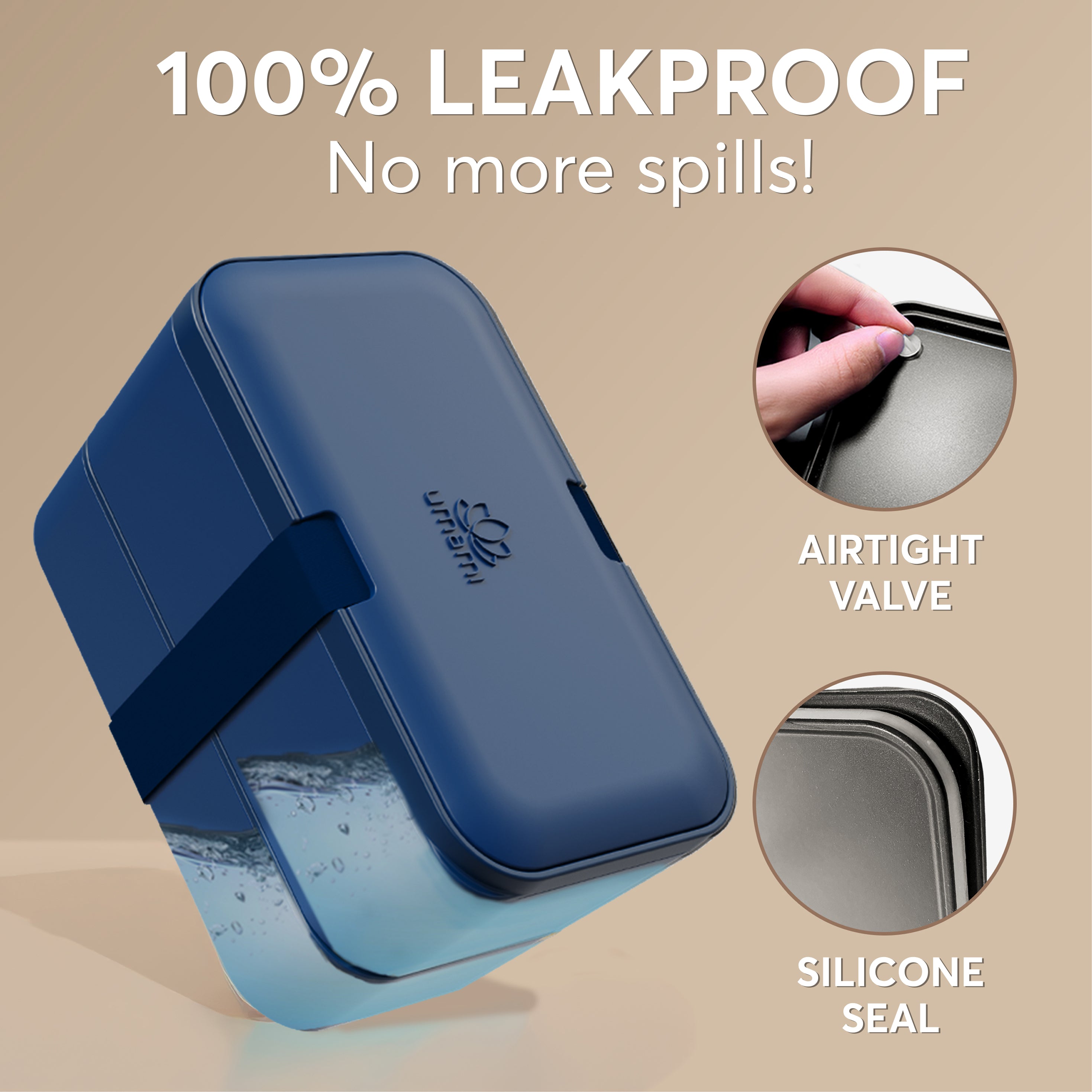 Nestable Bento Box Nestable Midnight Blue (51 oz)