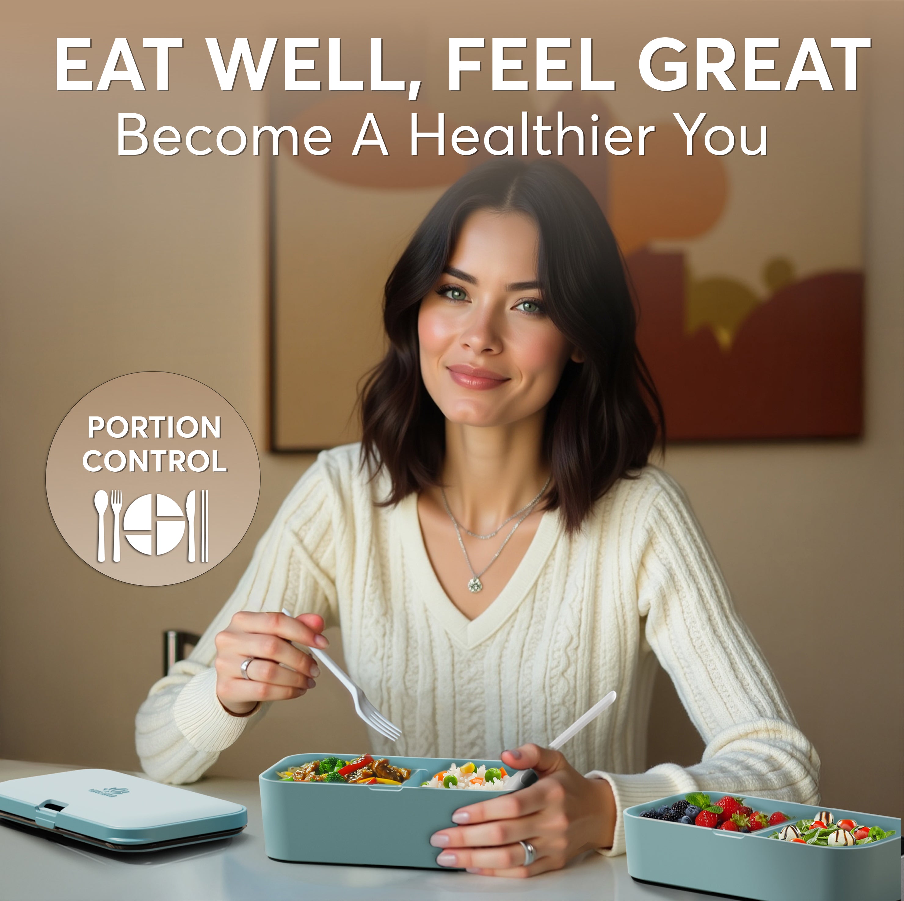 Nestable Bento Box Mint Blue (51 oz)