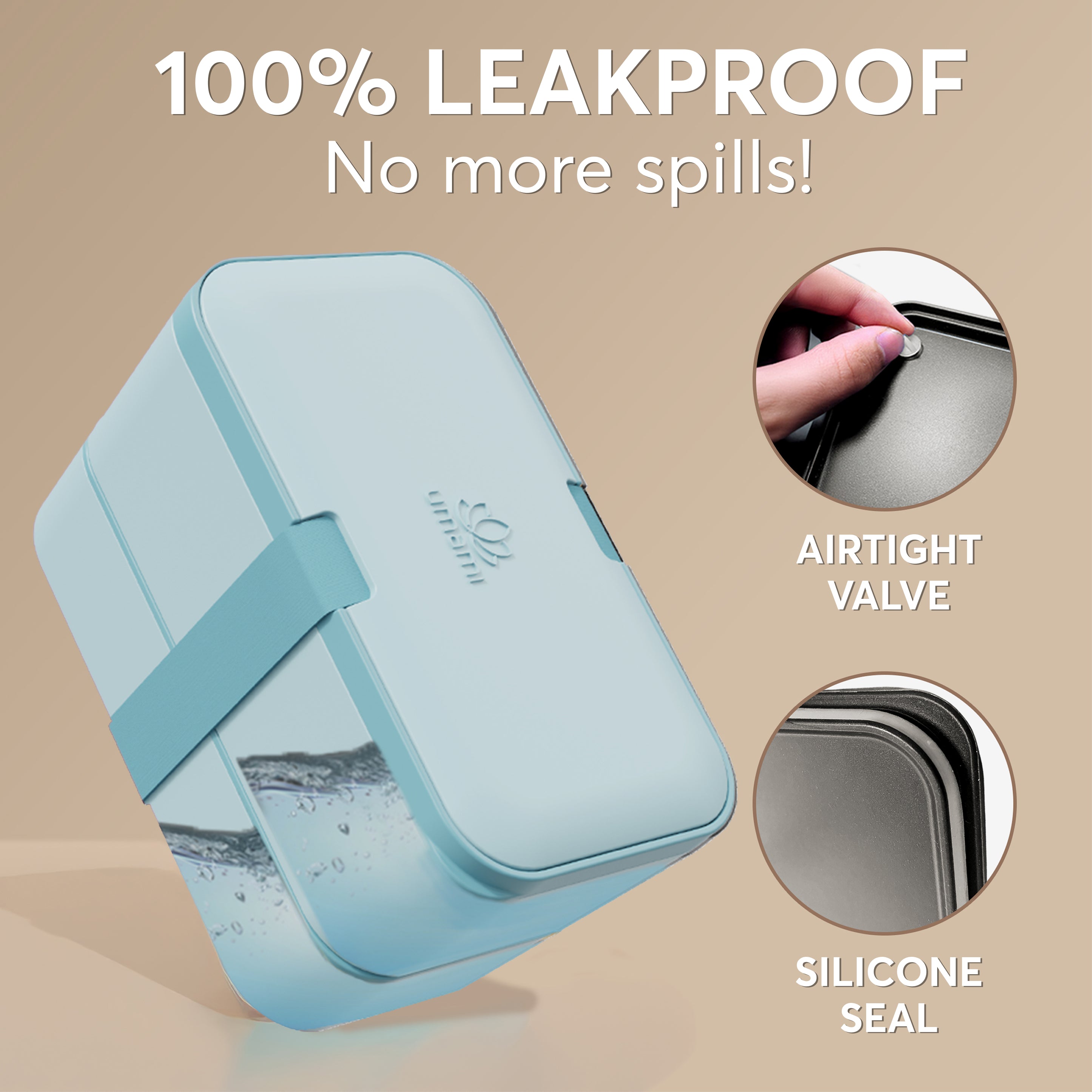 Nestable Bento Box Mint Blue (51 oz)