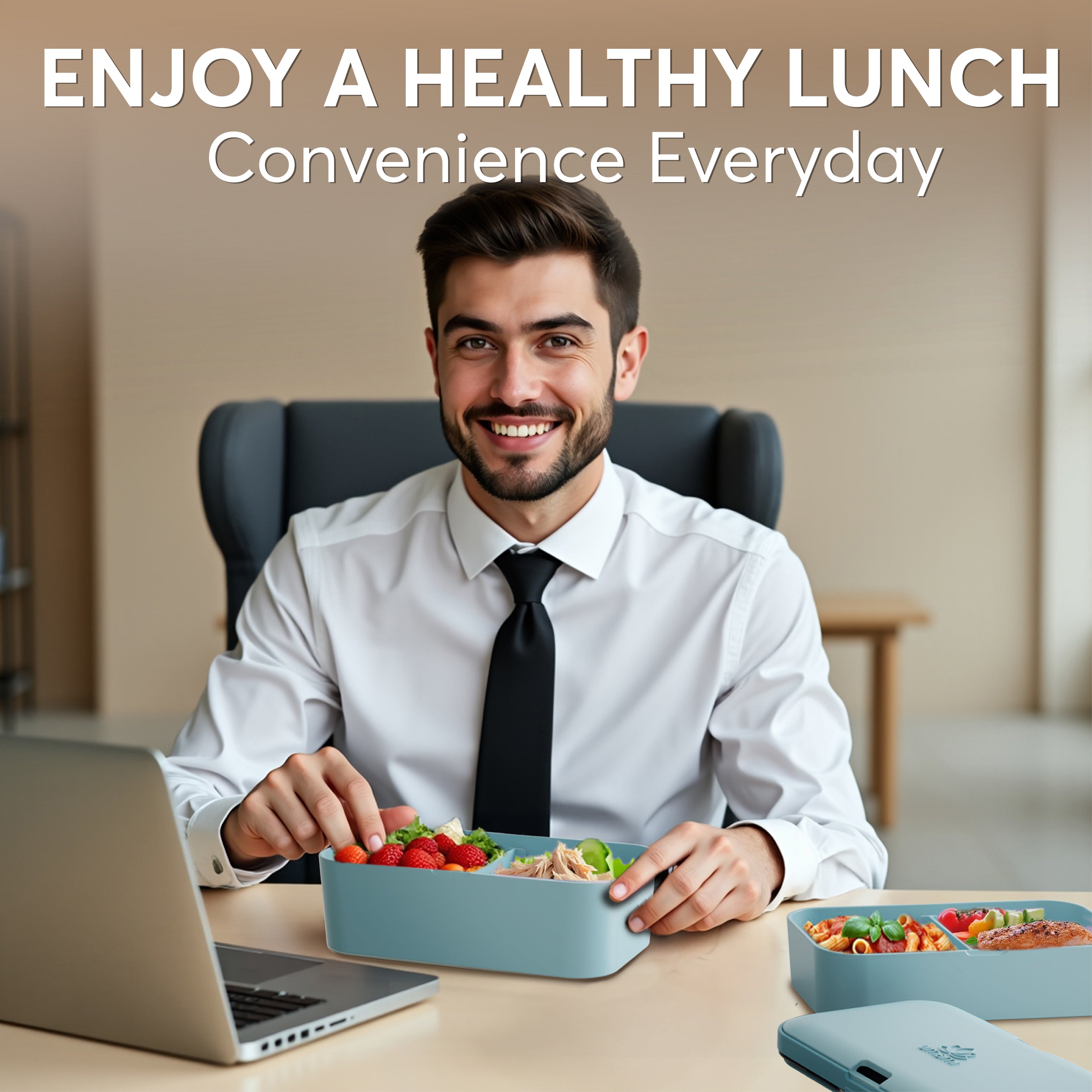 Nestable Bento Box Mint Blue (51 oz)