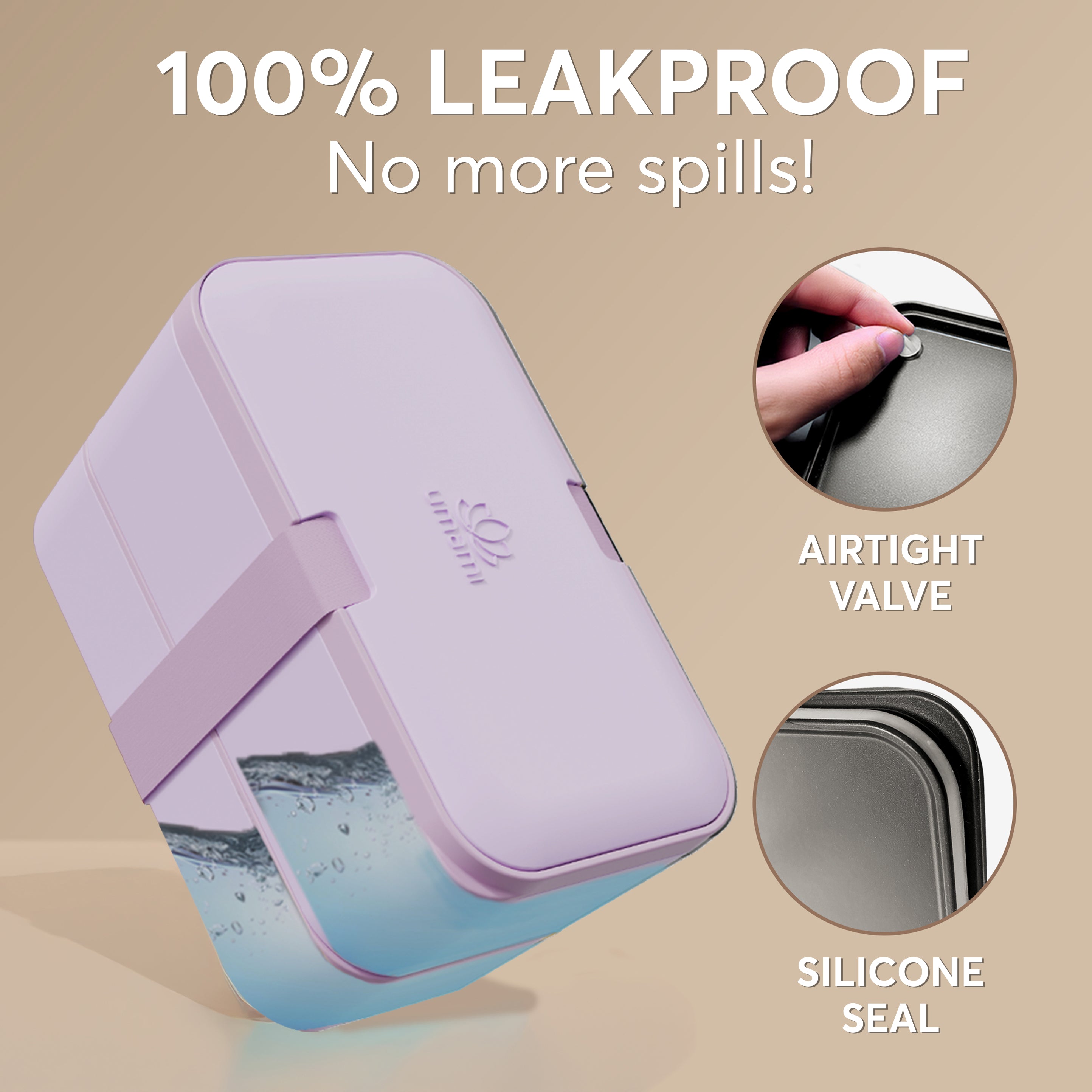 Nestable Bento Box Nestable Lavender Purple (51 oz)