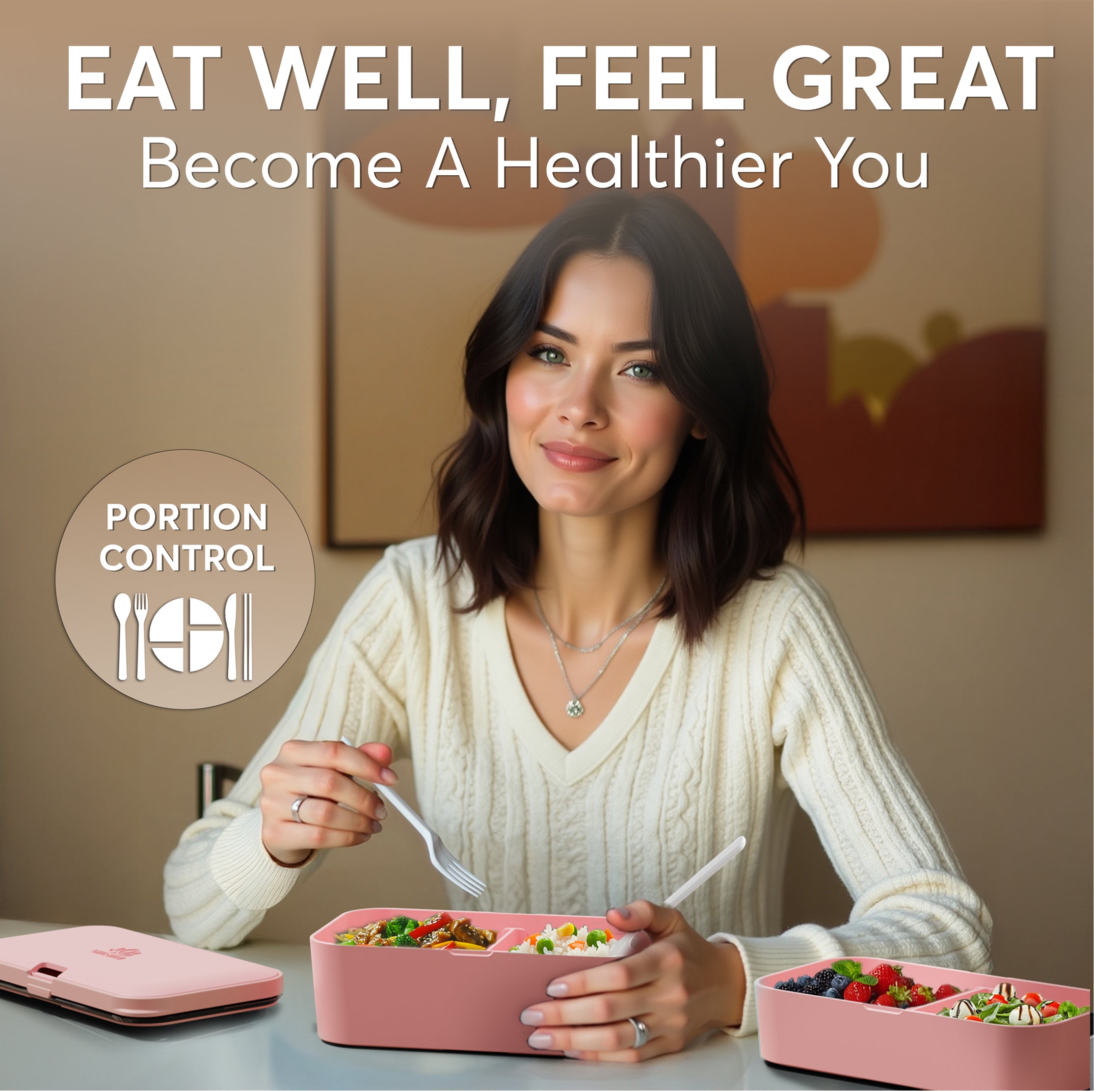 Nestable Bento Box Coral Pink (51 oz)