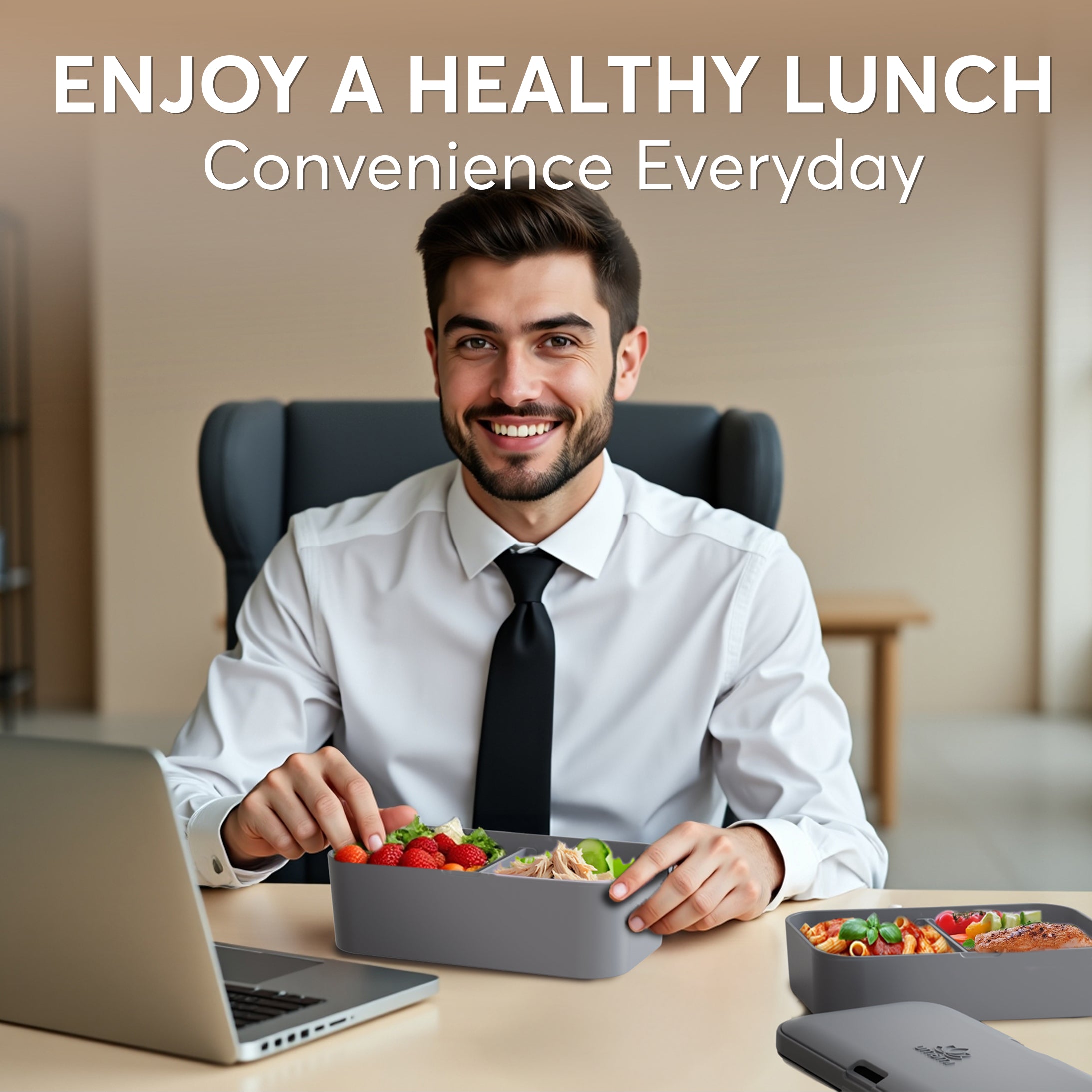 Nestable Bento Box Carbon Gray (50oz)