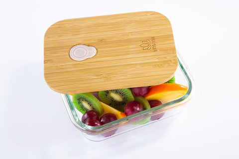Glass Lunch box with Bamboo Lid